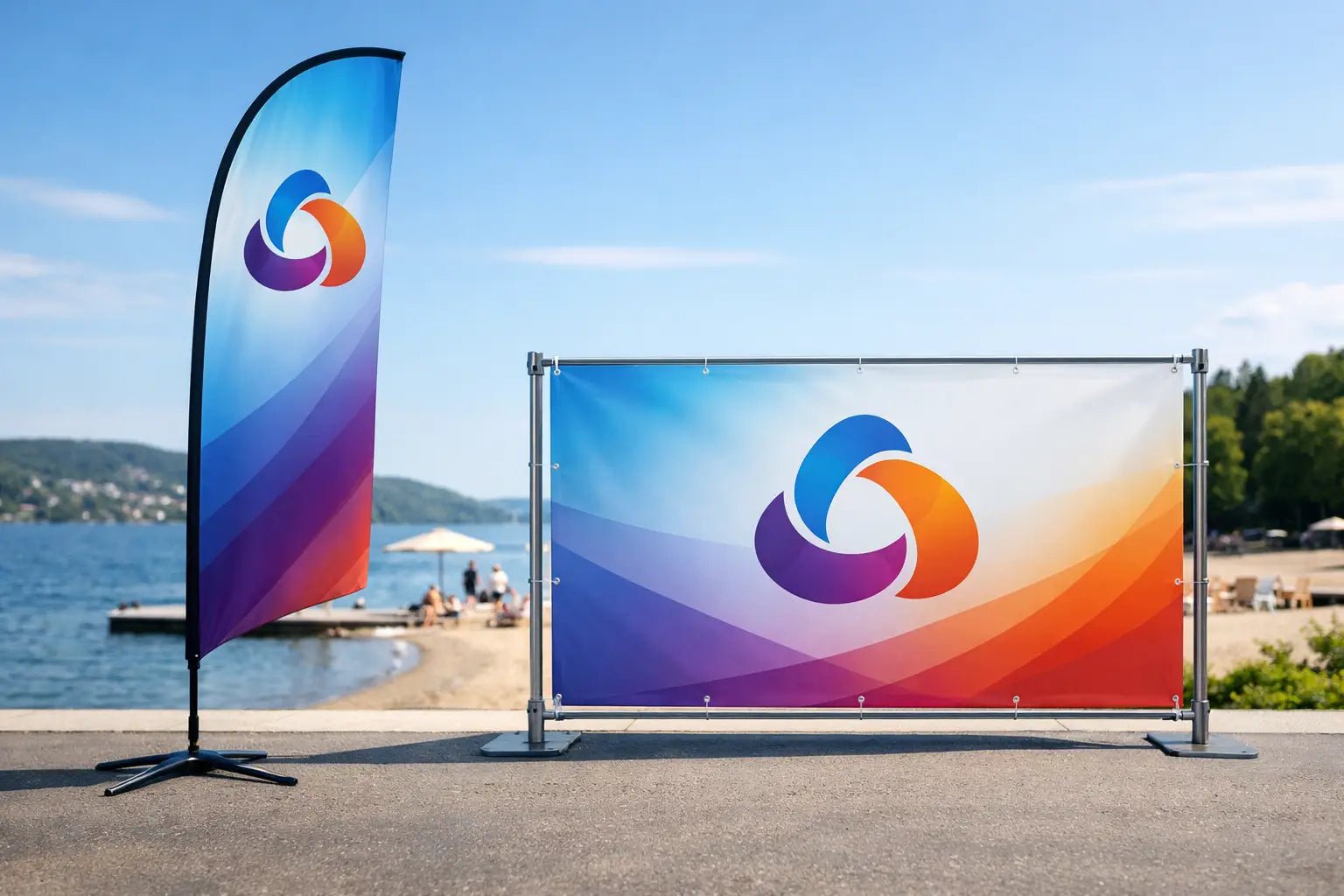 Beachflagg vs banner: Hva gir best synlighet? - event2print