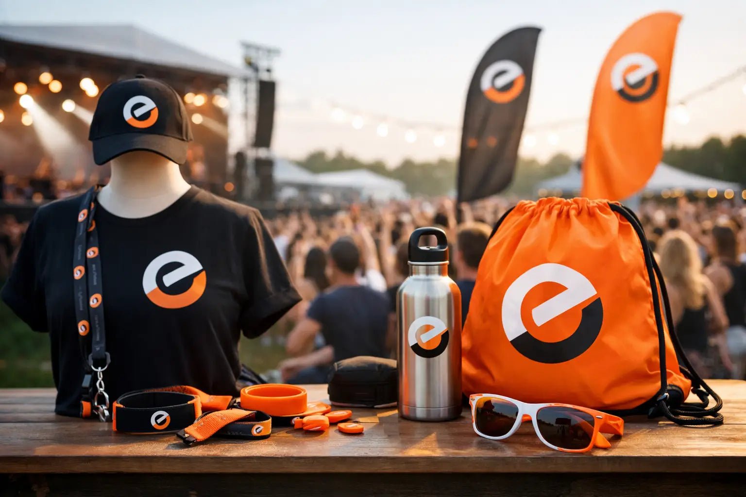 Beste profileringsprodukter for festivaler - event2print