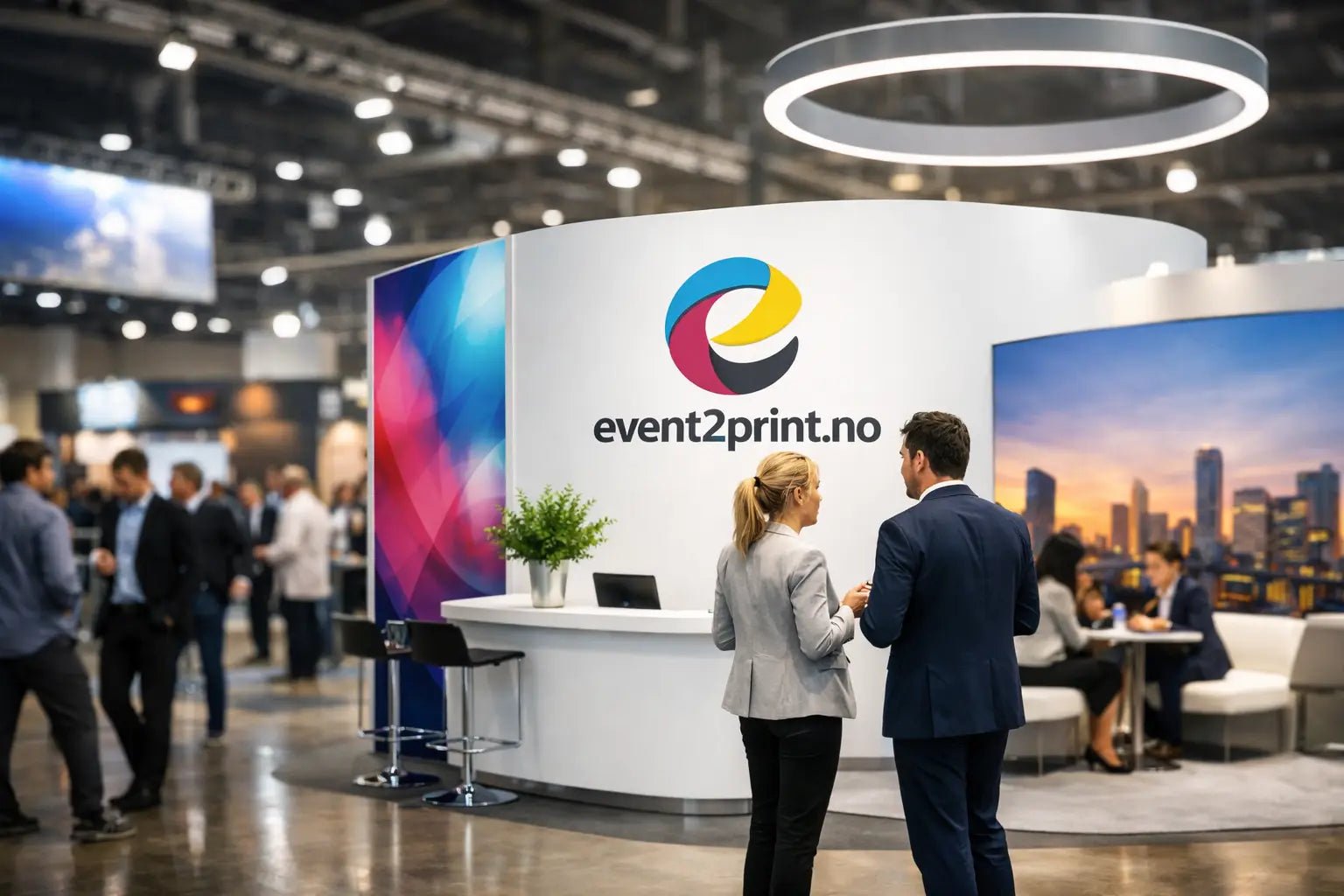Messestand-løsninger som gir synlighet på gulvet - event2print