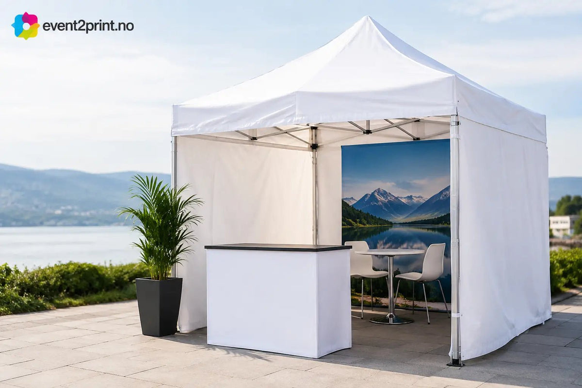Popuptelt test for messer og arrangementer - event2print