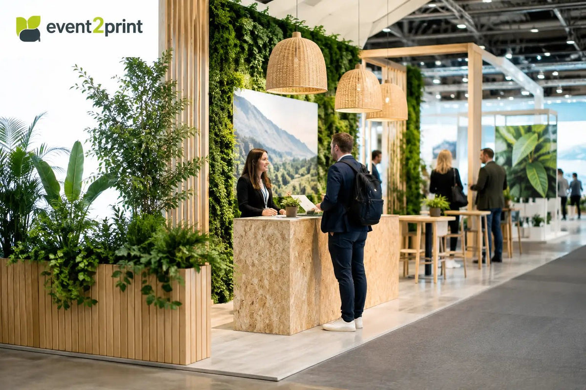 Trender innen bærekraftig messedesign nå - event2print