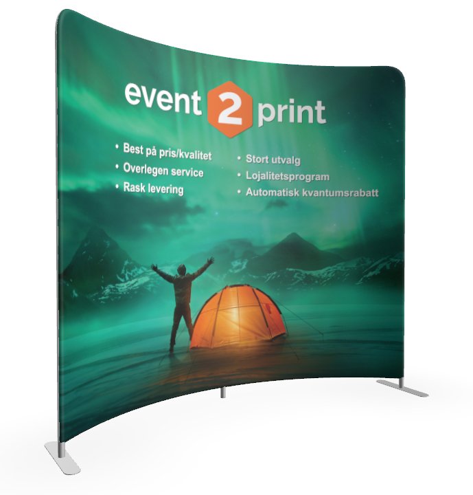 Buet messevegg 240-600cm - event2print