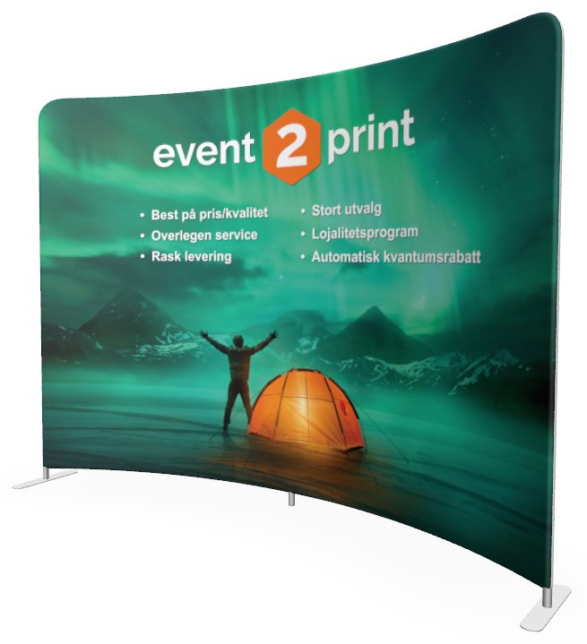 Buet messevegg 240-600cm - event2print