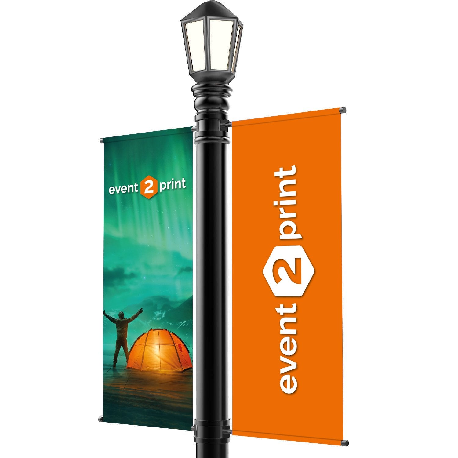 Dobbelt Stolpe banner - event2print