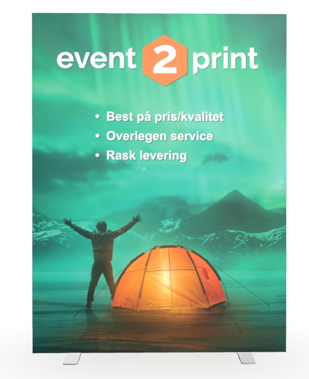LMD Frittstående 2-sidig lysvegg - event2print