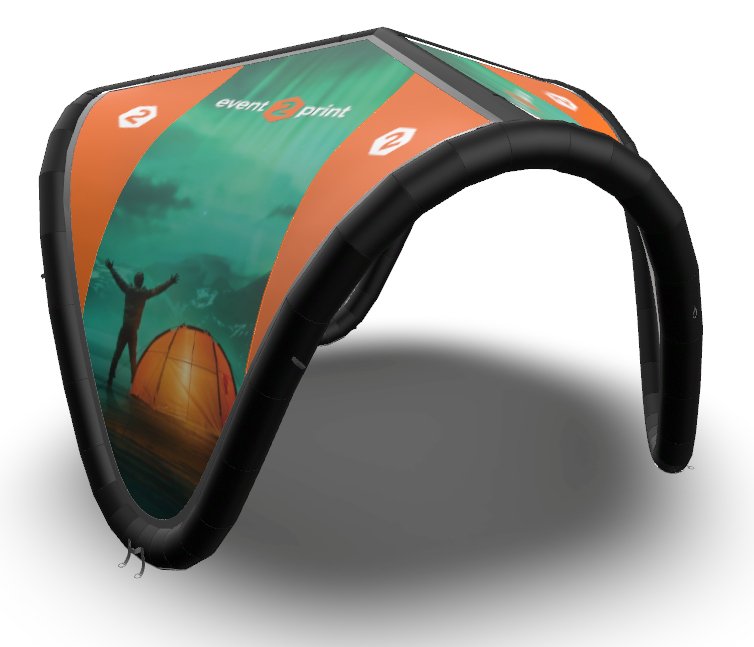 Oppblåsbart V reklametelt - event2print