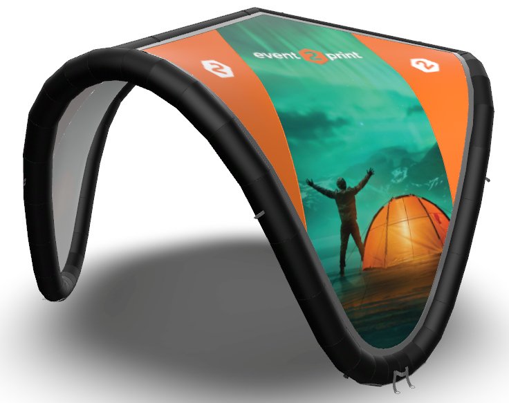 Oppblåsbart V reklametelt - event2print