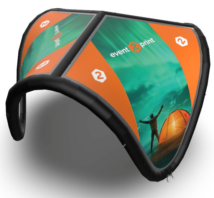 Oppblåsbart V reklametelt - event2print