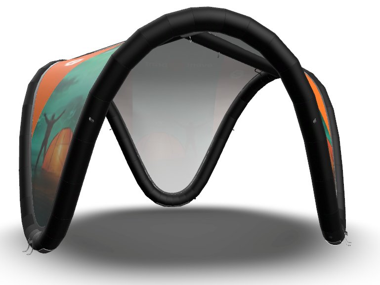 Oppblåsbart V reklametelt - event2print