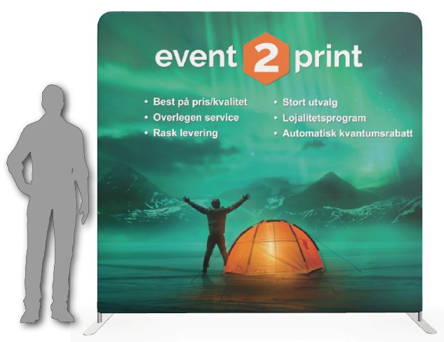 Rett messevegg 240-600cm - event2print