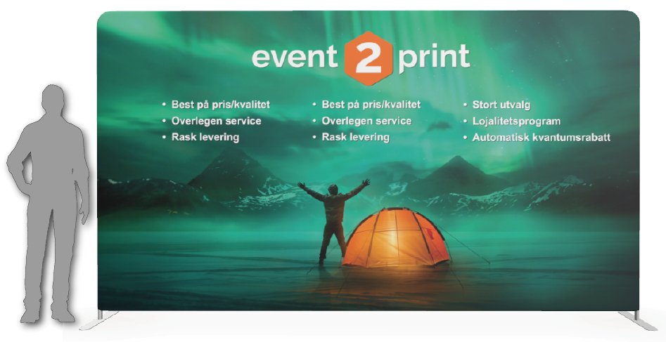 Rett messevegg 240-600cm - event2print