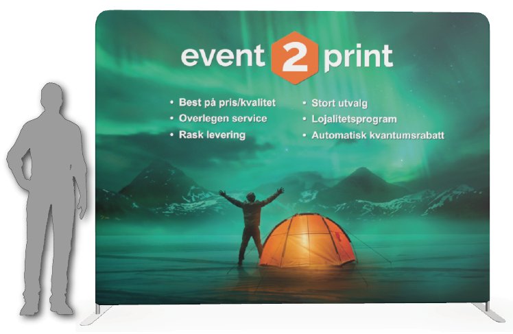 Rett messevegg 240-600cm - event2print