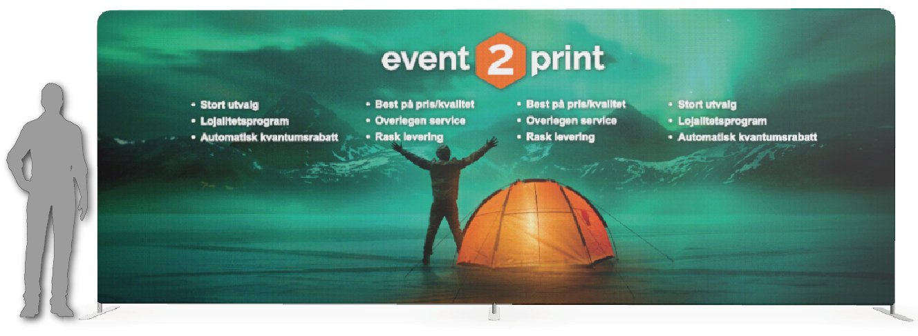 Rett messevegg 240-600cm - event2print