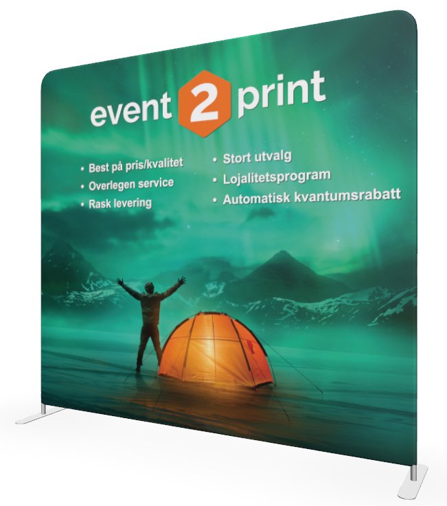 Rett messevegg 240-600cm - event2print