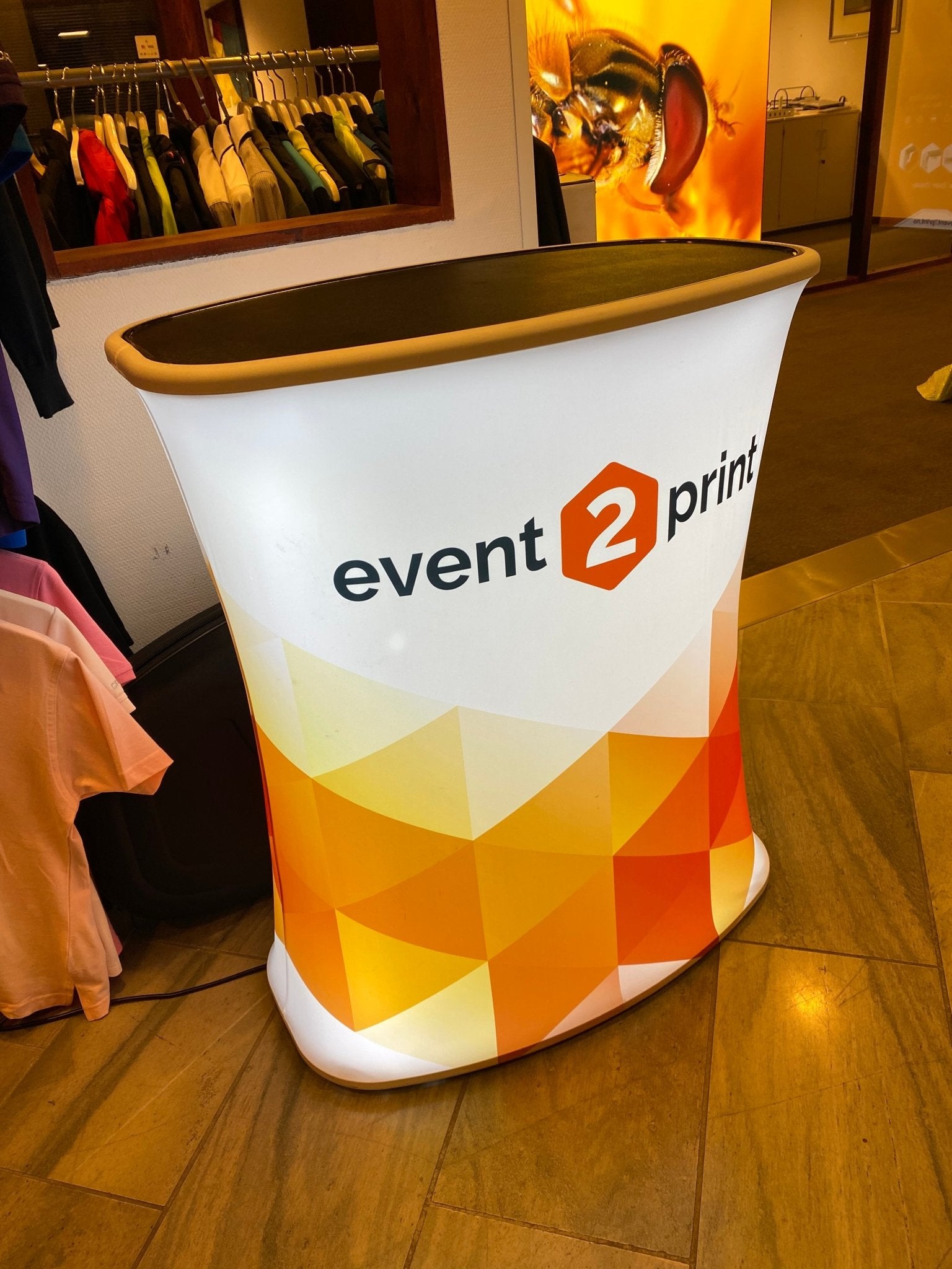 Big quick LED messedisk - event2print