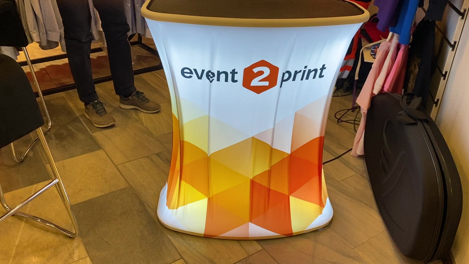 Big quick LED messedisk - event2print