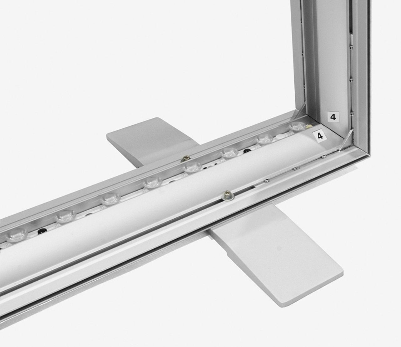 Frittstående 2-sidig lysvegg (LED) - event2print