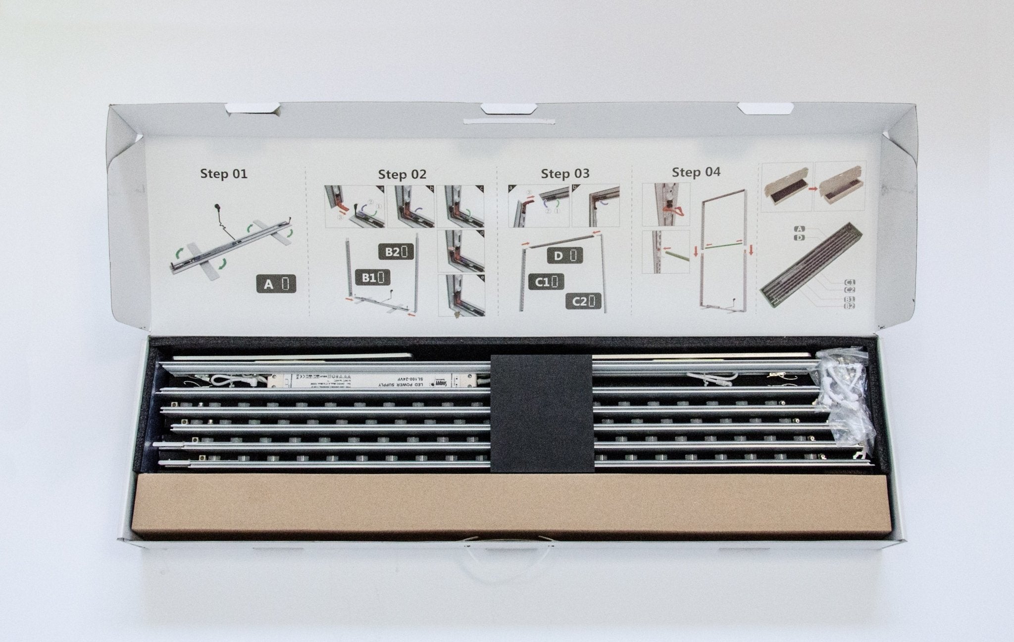 LED Quickframe 2-sidig lysvegg - event2print