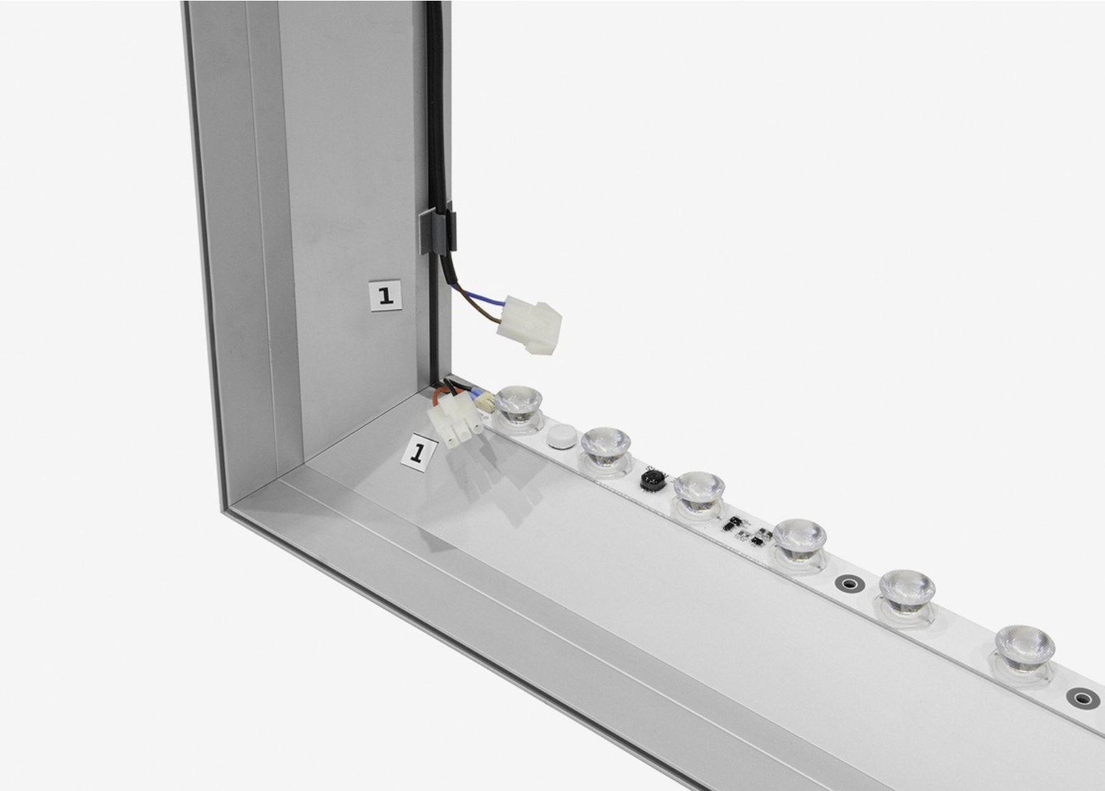 Lysvegg (LED) for veggmontering 120mm - event2print