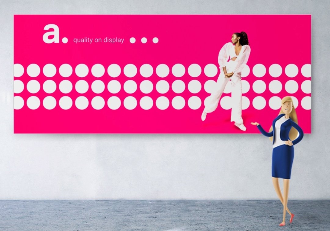 Lysvegg (LED) for veggmontering 120mm - event2print