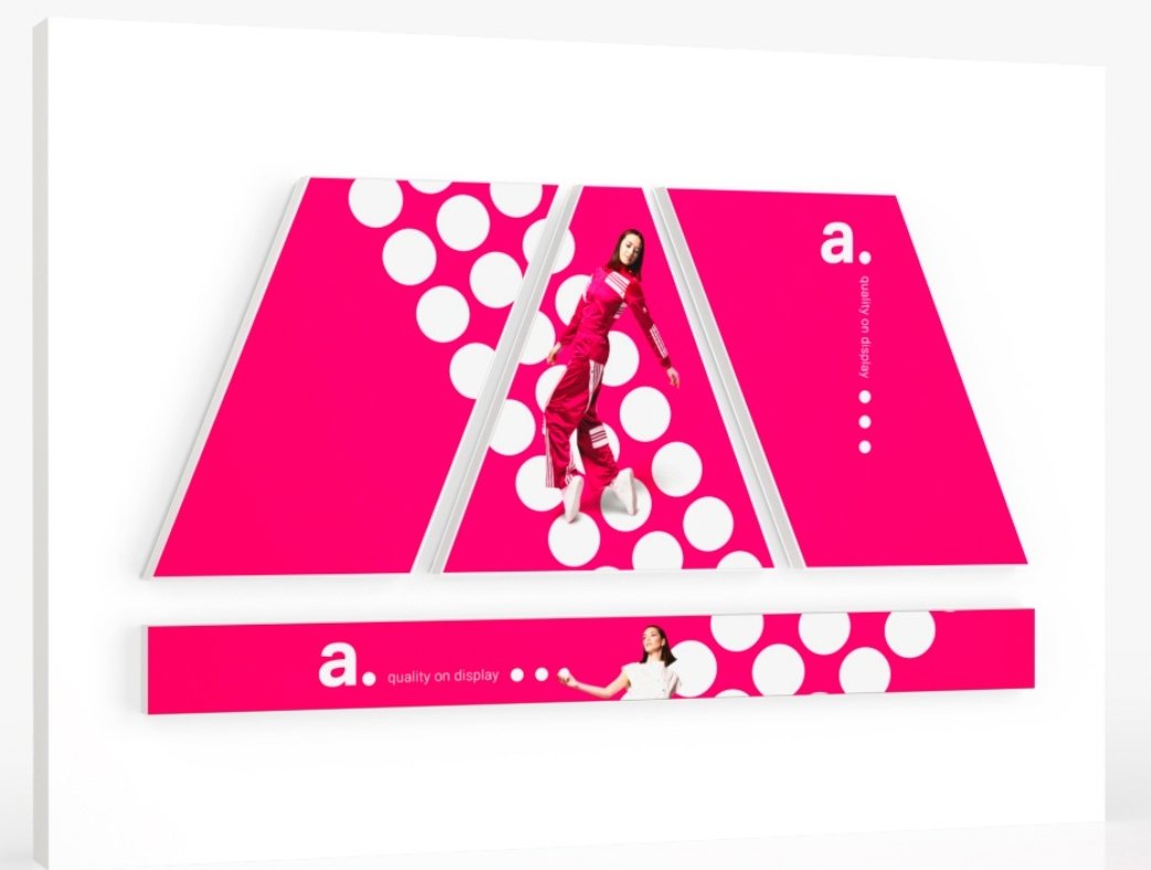 Lysvegg (LED) for veggmontering 65mm - event2print