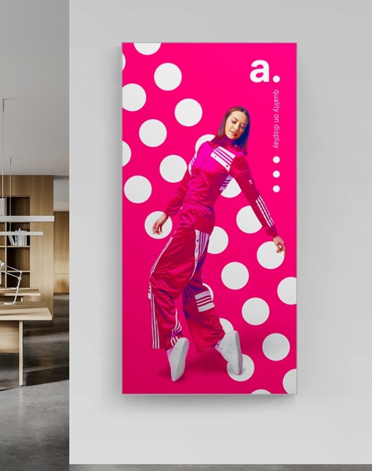 Lysvegg (LED) for veggmontering 65mm - event2print