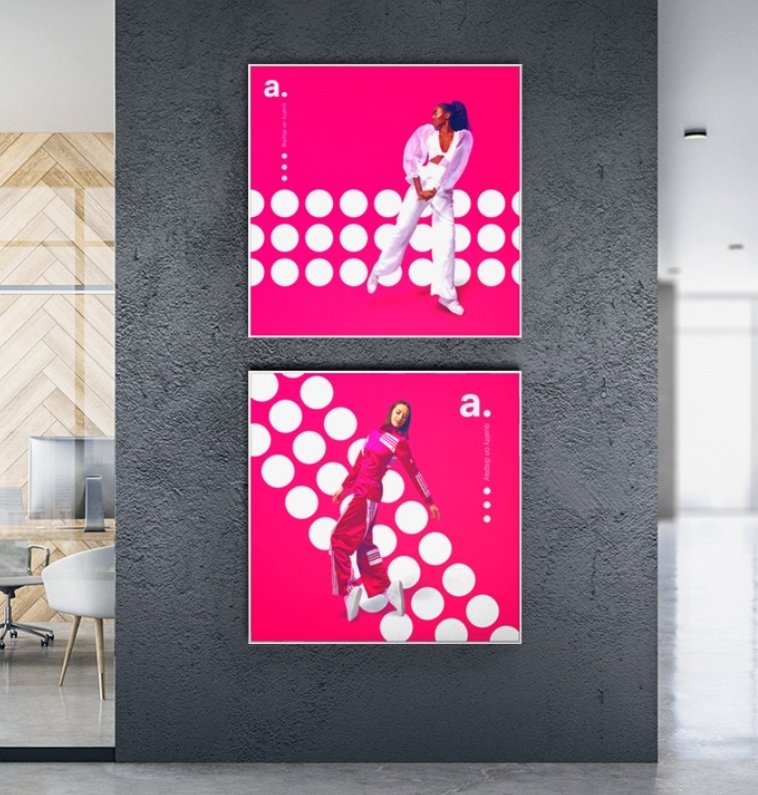 Lysvegg (LED) for veggmontering 65mm - event2print