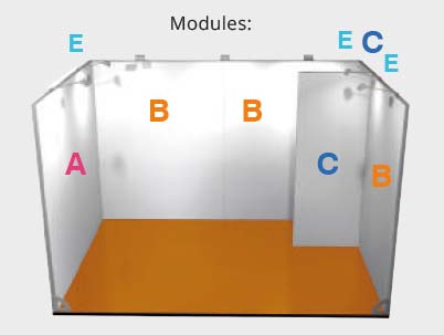 Modular 12m2 stand - 4x3m - event2print