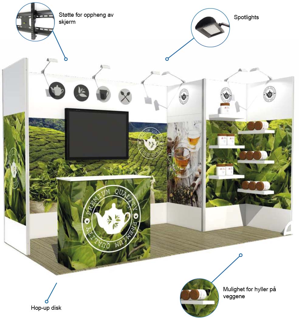 Modular 8m2 stand - 4x2m - event2print
