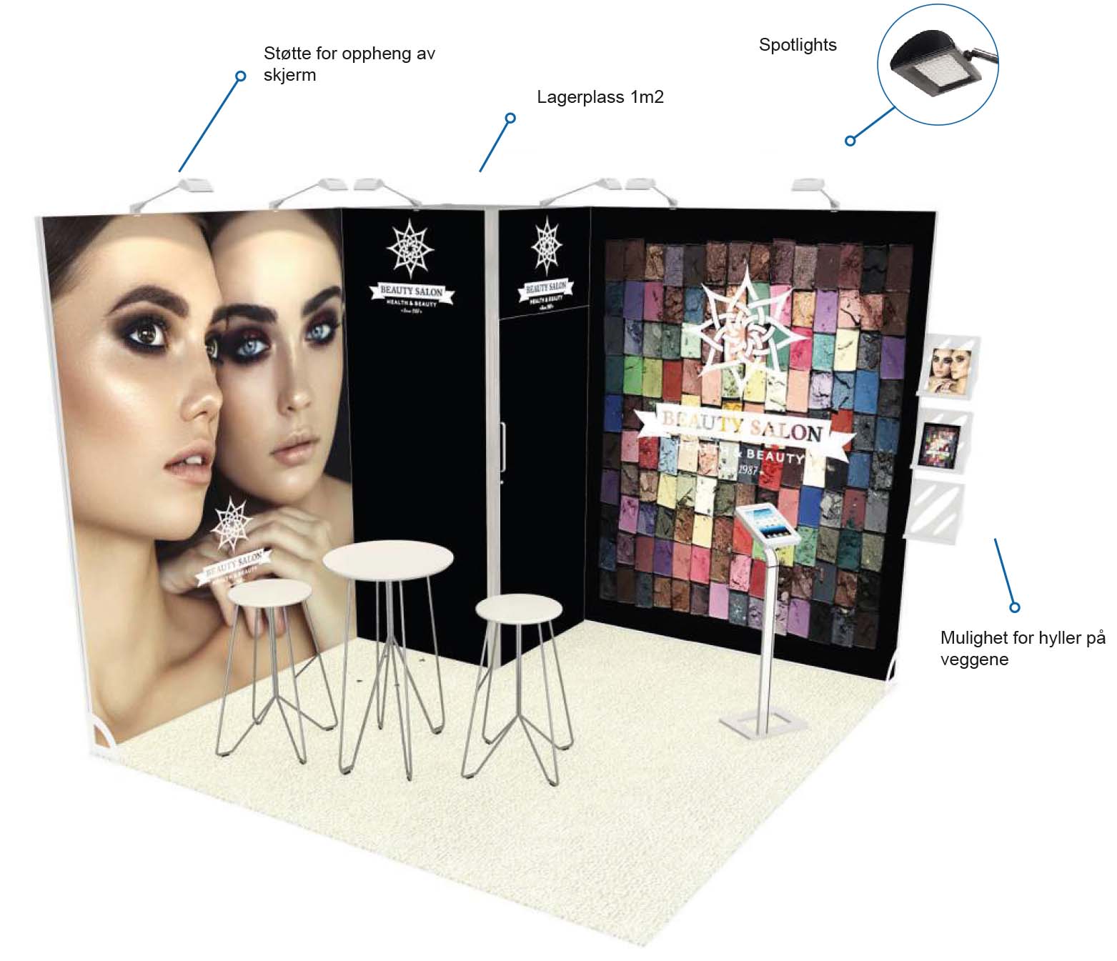 Modular 9m2 stand - 3x3m - event2print