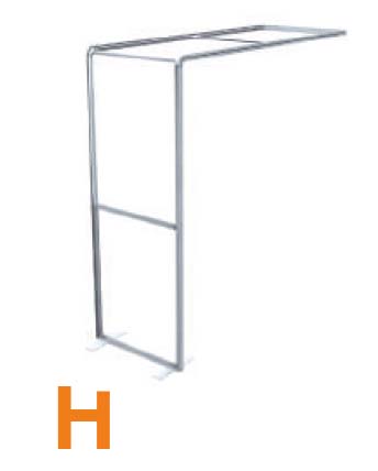 Modular vegg Module H - Rounded Arch - event2print