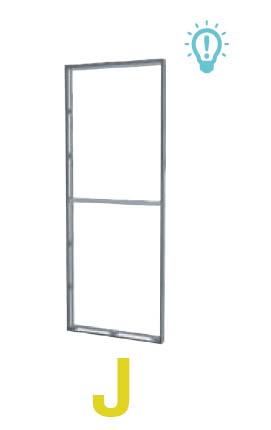 Modular vegg Module J - LED - event2print