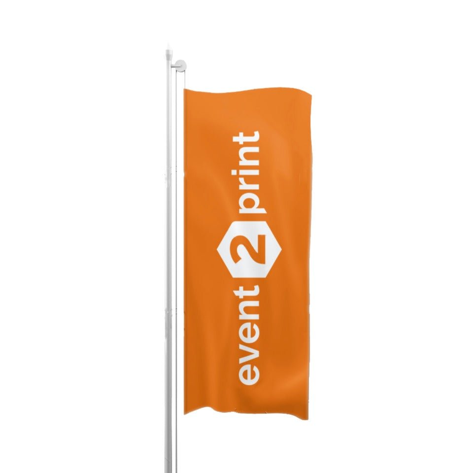 Reklameflagg og logoflagg stående format - event2print