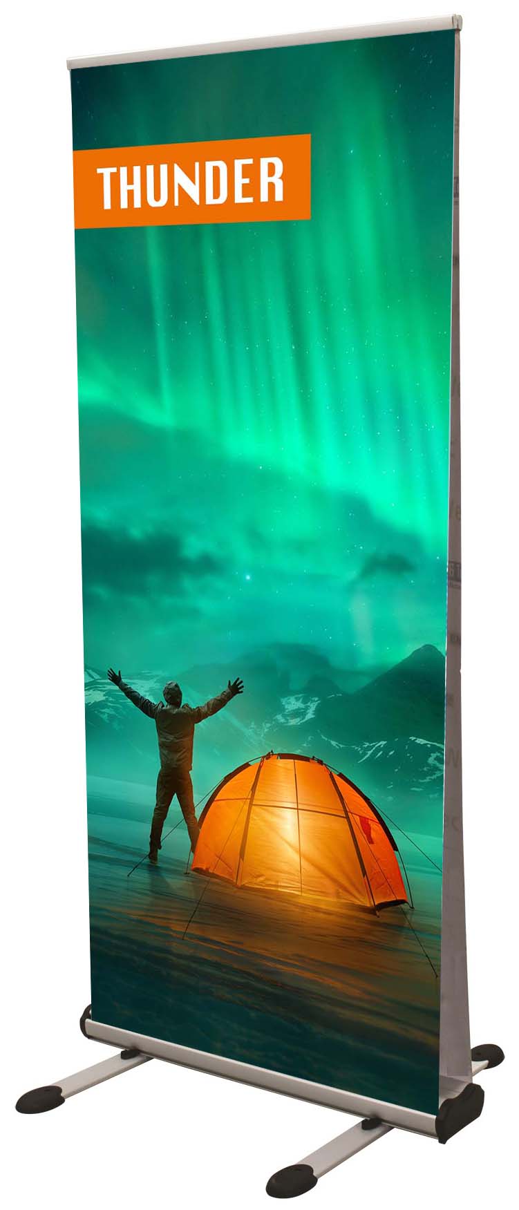 Thunder utendørs - dobbelsidig rollup - event2print