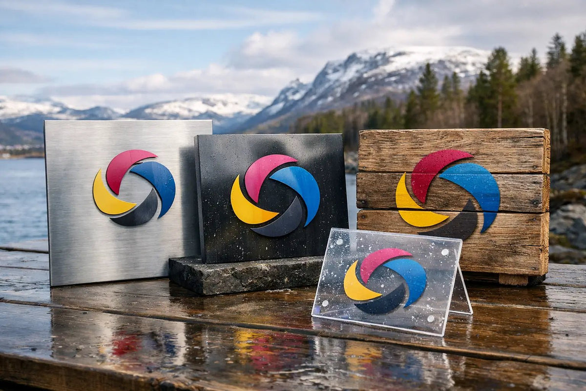 Utendørs skilt materialer som tåler norsk vær - event2print