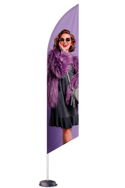 Aluminium feather beach flagg - event2print