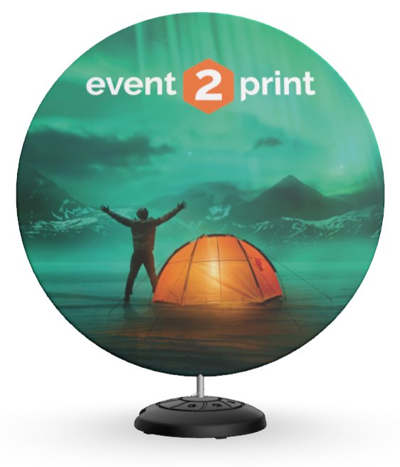 Utendørs reklame spinner - event2print